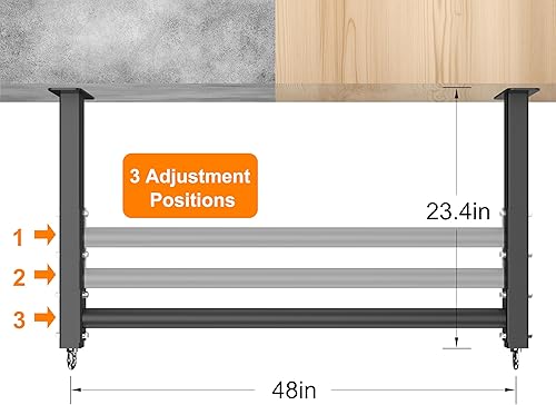 Miniatura 2 de Ceiling Mounted Pull Up Bar, Heavy Duty 700 LBS Multi Grip Pull Up Bars, 16"24" Rafter Chin Up Bar, Ceiling Joist for GarageGymBasement with