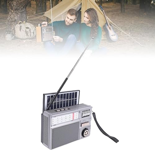 Miniatura 2 de Radio solar, altavoz Bluetooth AM FM SW, radios portátiles vintage compatibles con batería recargable y paneles solares, fuente de alimentación para