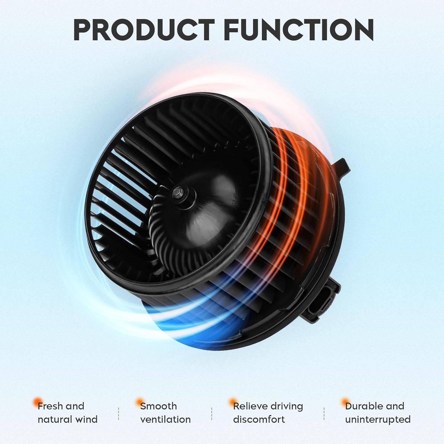 HVAC Blower Motor Assembly w/Fan Fit for 07-13 Cadillac Escalade ESV; 03-06 Silverado; 03-11 Suburban; 03-07 GMC Sierra; 03-11 GMC Yukon, 89019320 89019301 700191 Heater Blower Motor