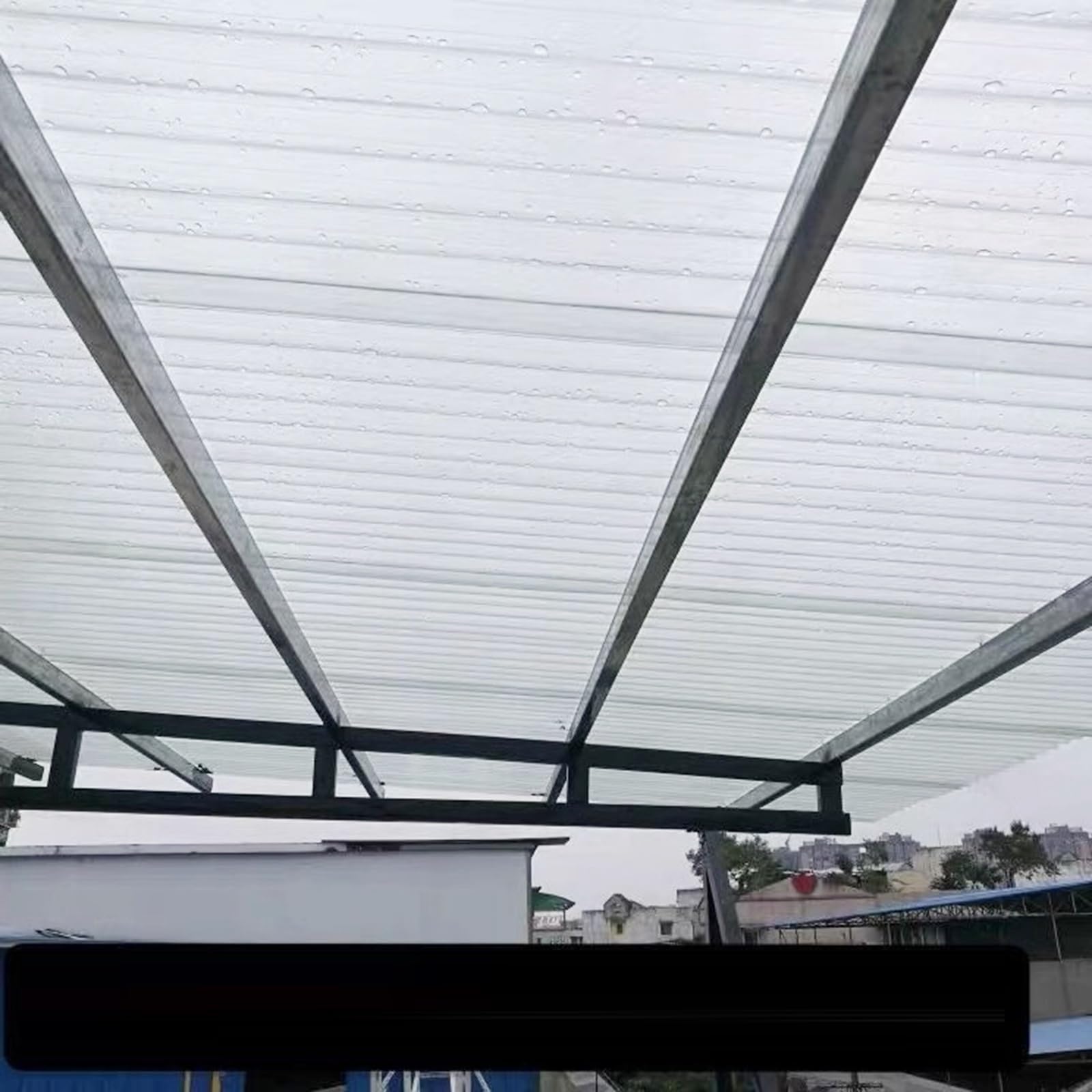 Placa de Iluminación FRP，Panel para Tejado Transparentes，Chapa Ondulada para Invernaderos，Chapa Tejado a Prueba de Lluvia Anti-UV，Revestimiento Pared Exterior(10pcs,0.9 * 1.2m/35 * 47in)