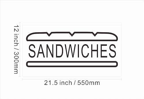 Miniatura 10 de 110115 Sandwiches Subs Shop Bar Cafe - Letrero de neón con luz LED abierta (12 x 8 pulgadas, morado)