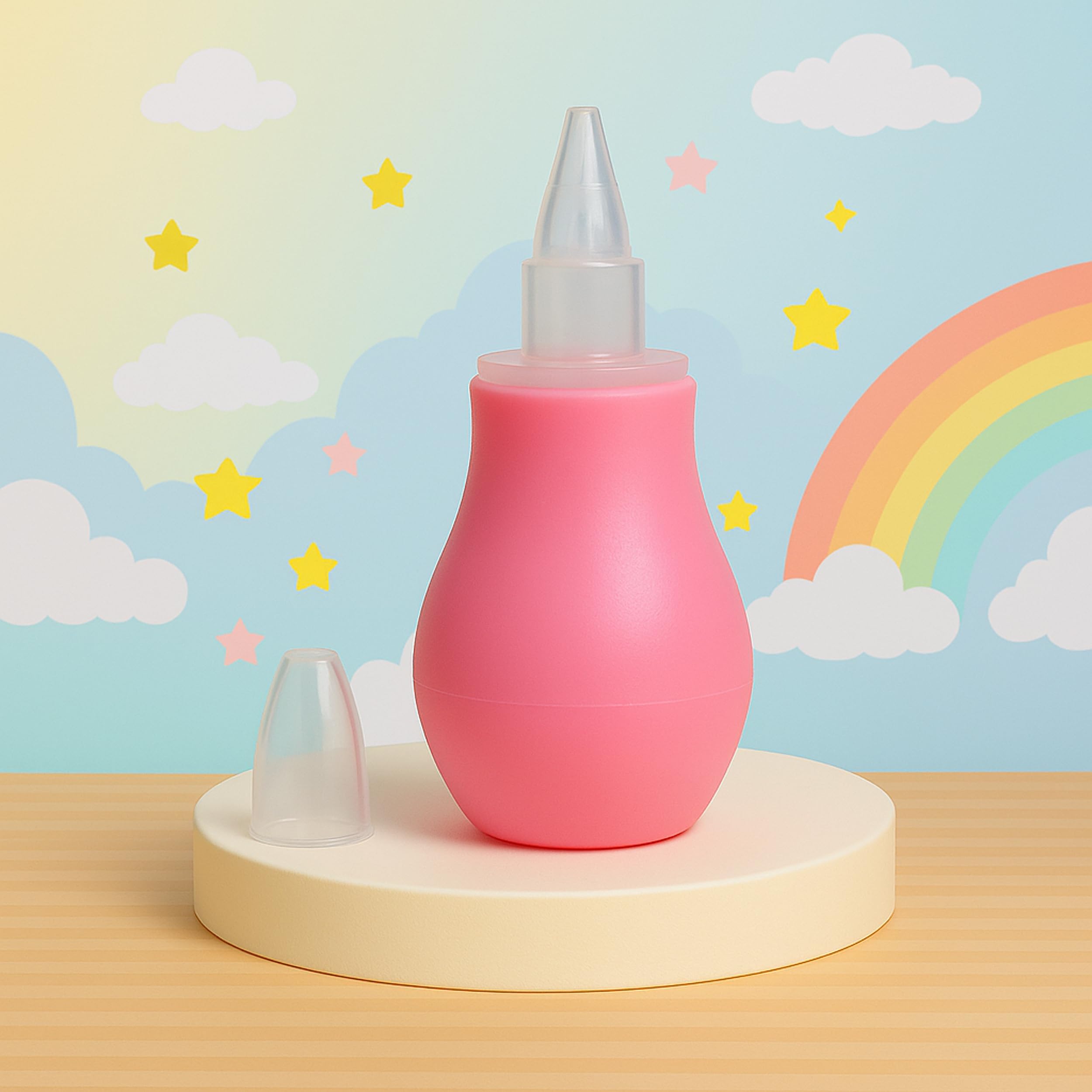 alya The Cheeky Kidzz Baby Nasal Nose Aspirator| Vacuum Nose Suction Cleaning Tool| Aspirator Nose Vacuum Sucker Baby Teether Best For Babies Blocked Nose Mucus Congestion Relief (DESIGN 10)-picture-32