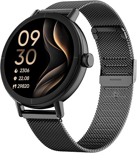 TOOBUR Reloj inteligente para mujer con dos bandas, reloj de seguimiento de fitness, monitor de frecuencia cardíaca, contador de pasos, compatible