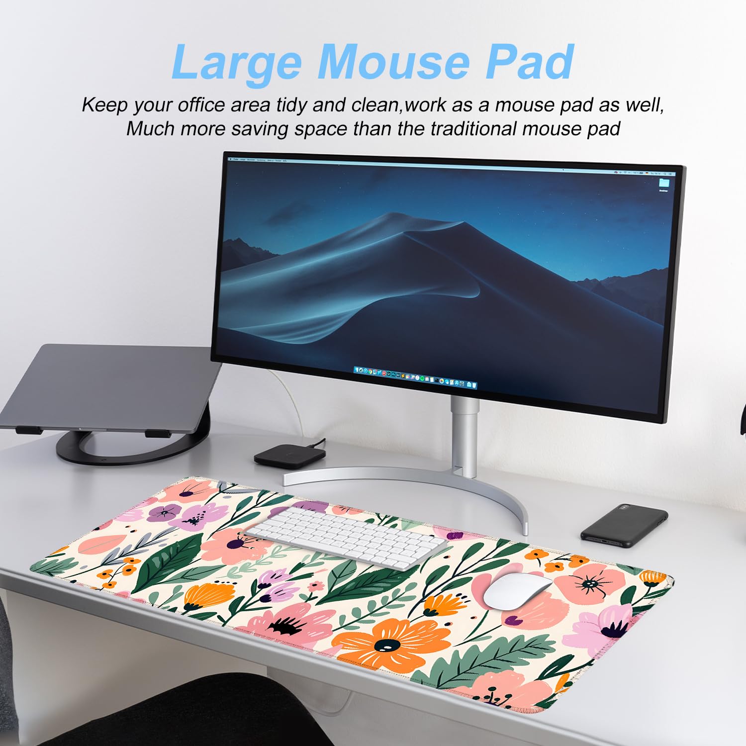 Mauspad, Schreibtischunterlage für den Schreibtisch, Damen, PU-Leder, wasserdicht, Gaming-Mauspad, Computer-Laptop, Schreibtischzubehör, Schutz, Schreibblöcke für Schule, Büro, Zuhause (23, 80 x 30 cm