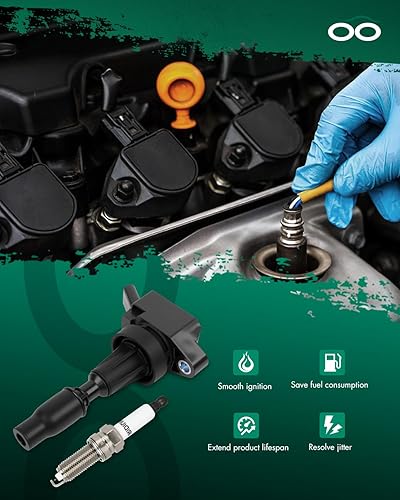 Vista 839 de SCITOO 1 bobinas de encendido con 4 bujías de iridio para Chevrolet 2011-2015 Cruze 1.4L 2016 Cruze Limited 1.4L 2012-2020 Sonic 1.4L 2013-2021 Trax