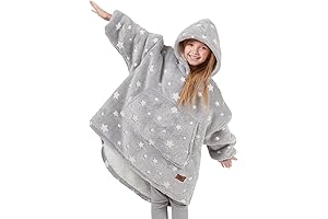 The Comfy Jr: Glow-in-the-Dark Hooded Sweatshirt Blanket for Kids
