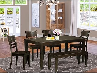 Farmhouse Dining Set - Table with Leaf & Chairs - Kitchen Dining Room Furniture