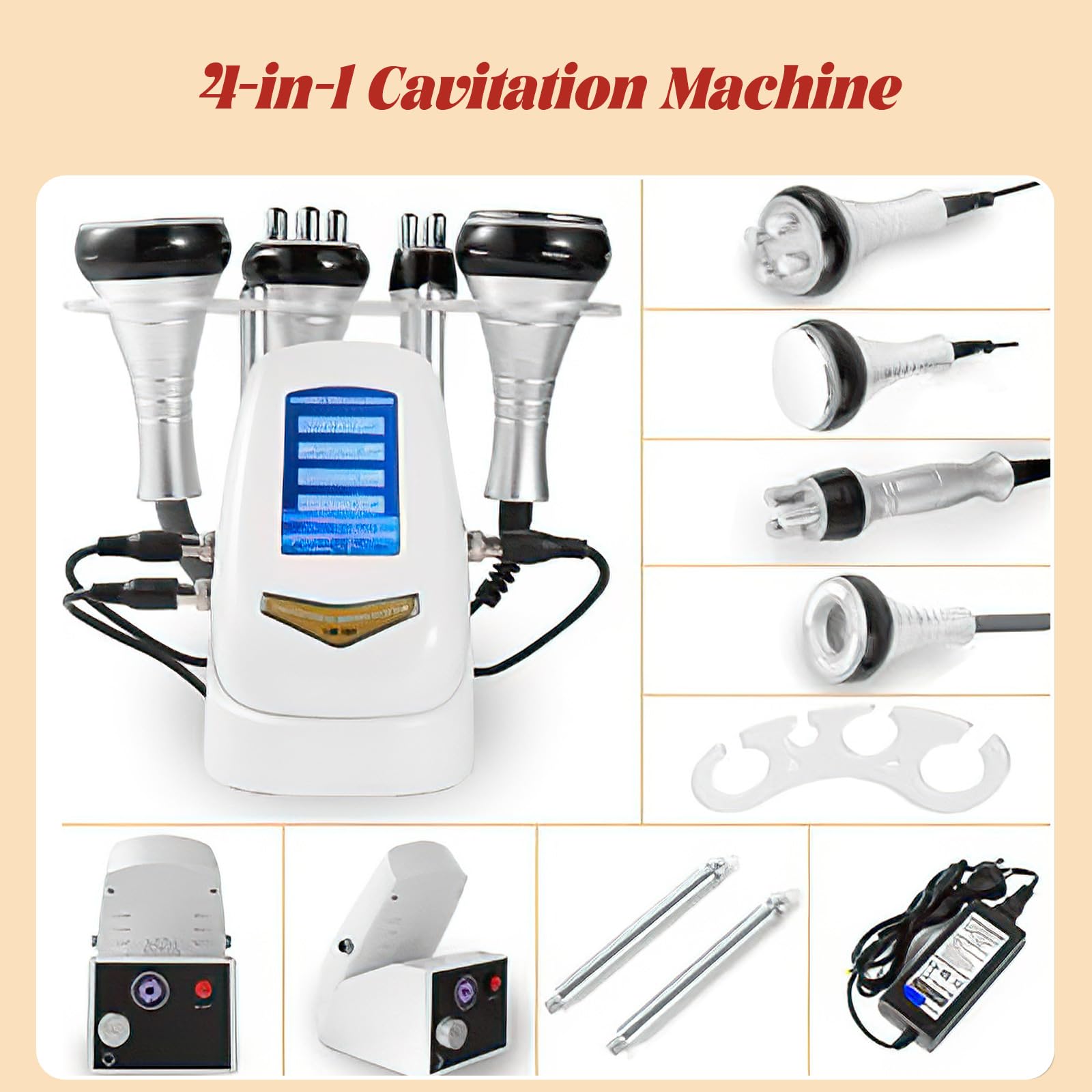 Eznaobo - Macchina per la perdita di peso del corpo 40 K, radiofrequenza - macchina per la forma del corpo 4 in 1, massaggiatore anti-cellulite, dispositivo per la perdita di peso per rassodare la