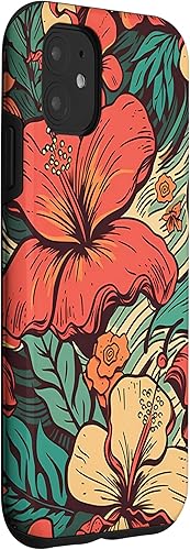 Miniatura 3 de Funda hawaiana tropical retro con diseño de hibisco hawaiano para iPhone 11