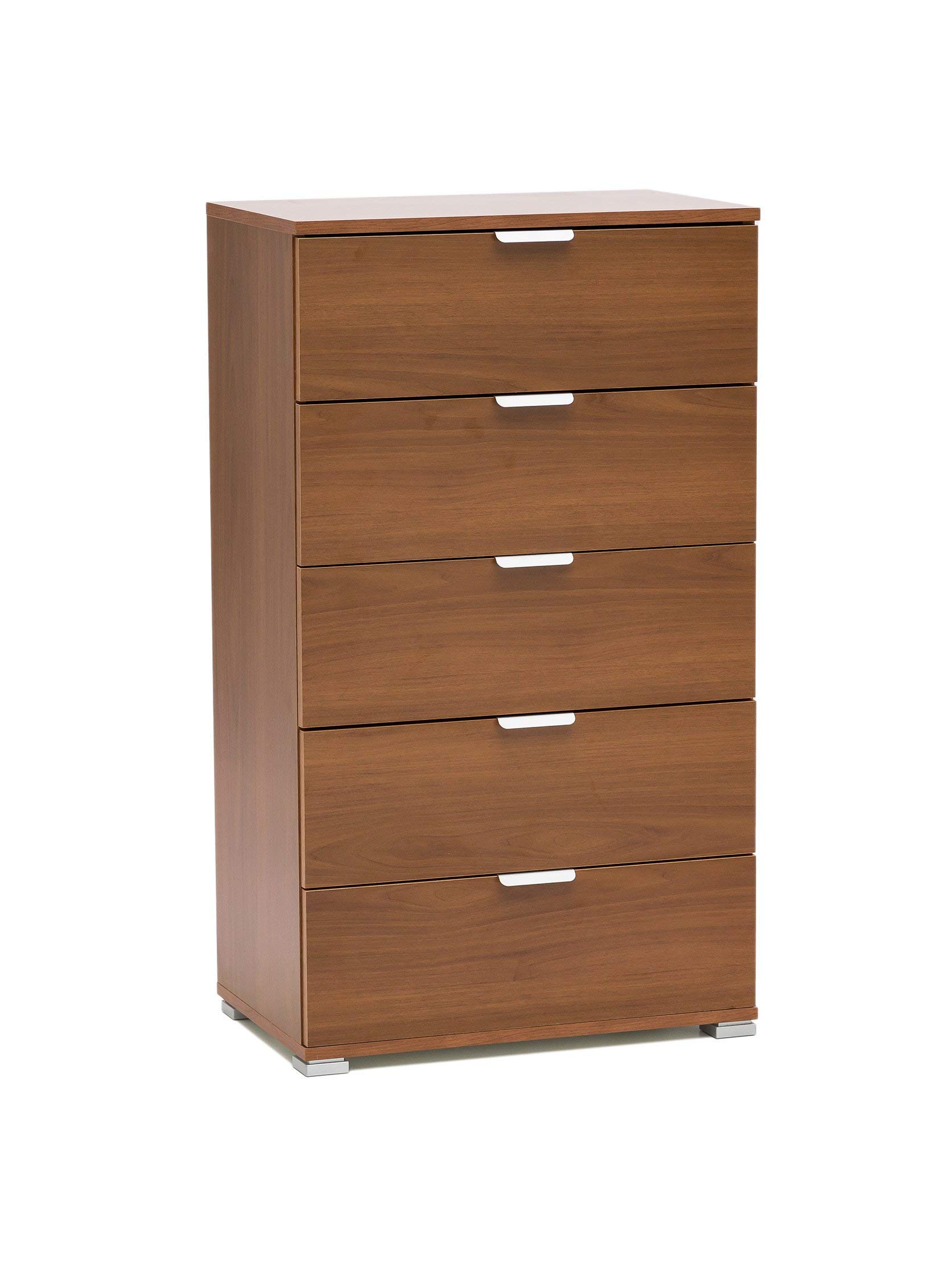 MeMi Me305NOC Cassettiera, Legno, Noce, 38x60x105 cm