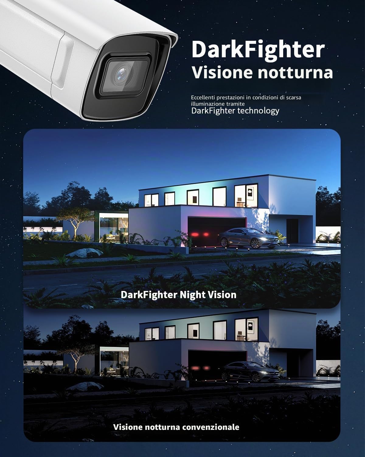 Telecamera IP con riconoscimento targa da 4 MP, telecamera IP PoE ANPR LPR Bullet IP con visione notturna IR 330 piedi, impermeabile IP67, versione inglese internazionale, 2CD7A46G0/P-IZHS 8mm-32mm
