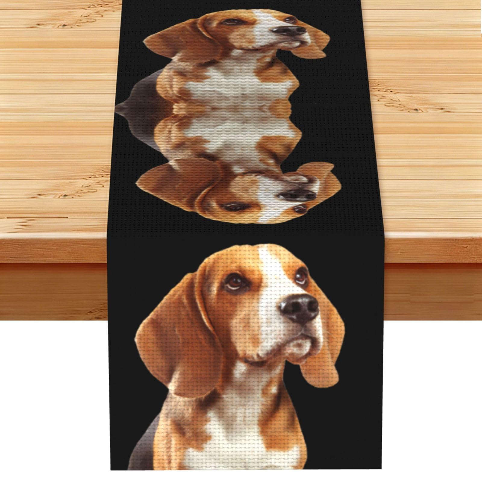 Dog Linen Feel Table Runner Wedding Party Home Decoration