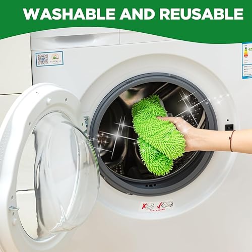 Miniatura 6 de 4 almohadillas de microfibra reutilizables lavables para trapeador, almohadillas húmedas compatibles con Swiffer Sweeper, paños de barrido seco,