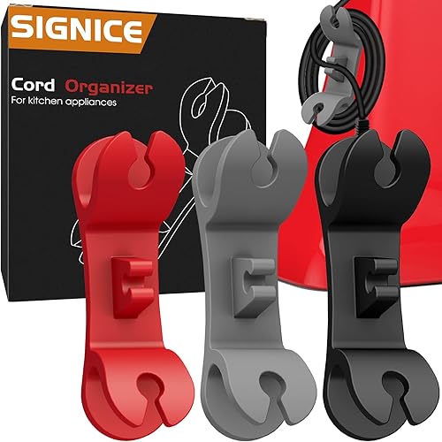 Organizador de cables para electrodomésticos Paquete de 3 soportes para envolver cables ordenados patentados, enrollador de cable para batidora,