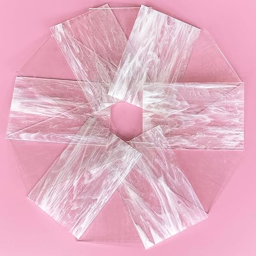 Miniatura 20 de ILLUCKAI 12 hojas de vidrieras fusibles COE 96, suministros de vidrio fundido de 4 x 6 pulgadas, selección azul y morado, suministros de fusión