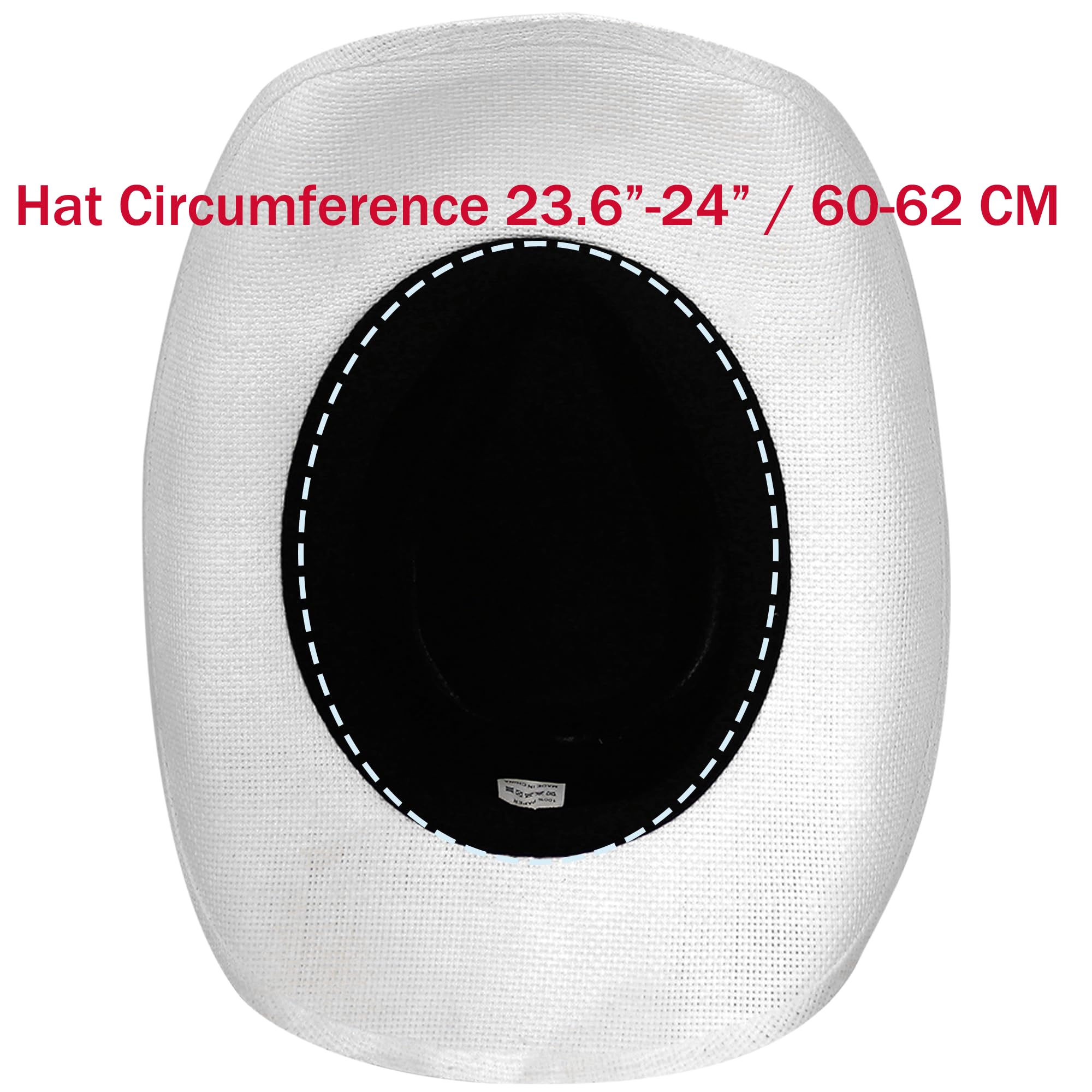 Sombrero Vaquero de Paja Fuerte Diseño Estampado Americano, Gorro Vaquero Cowboy Western del Oeste, Disfraz Carnaval Halloween Hombre Mujer Talla Única 58-59cm