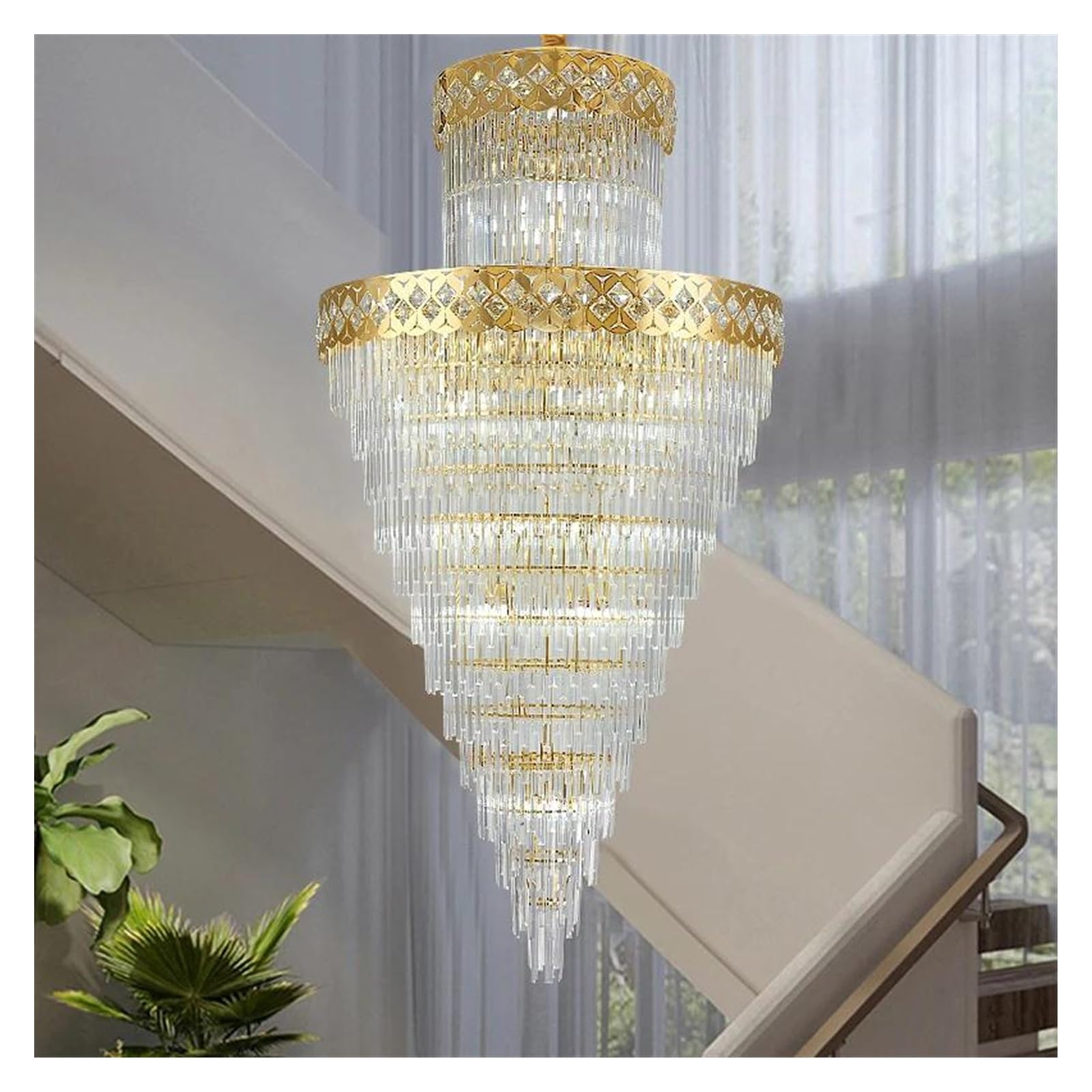Generico Edificio duplex, soggiorno, grande lampadario, villa, edificio di lusso postmoderno, piano intermedio, cristallo(D100cm)
