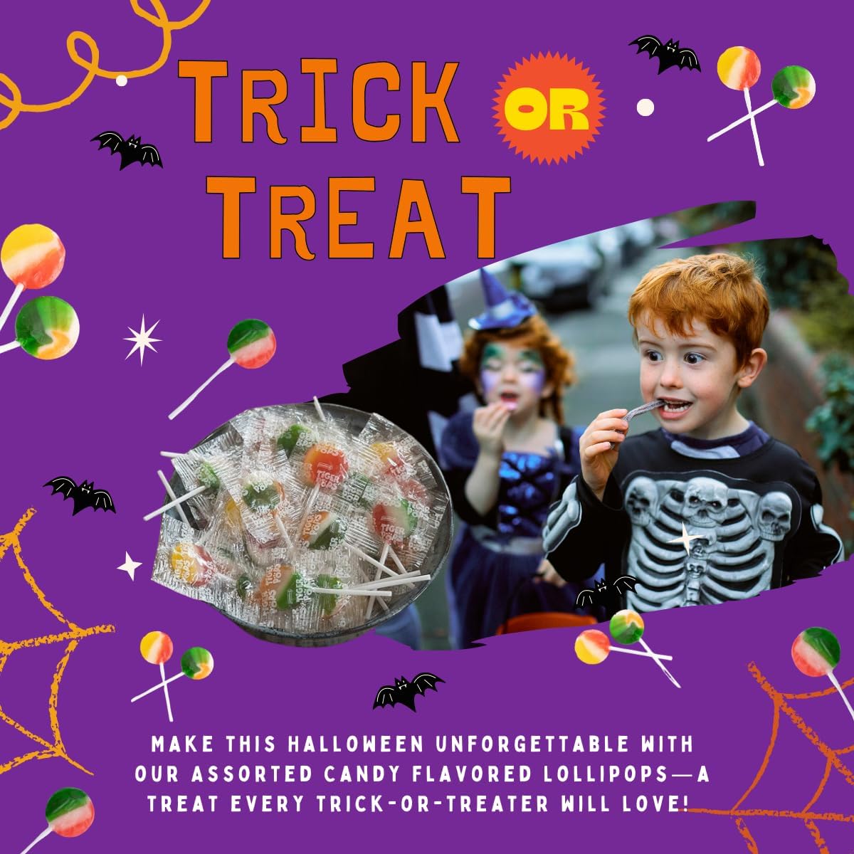 Lollipops Individually Wrapped Bulk - 5 lb. Assorted Candy Flavors of Mixed Fruit Suckers - Includes Lollipop Candy, Fine Swirl Lollipops for Kids & Adults in Businesses & Schools