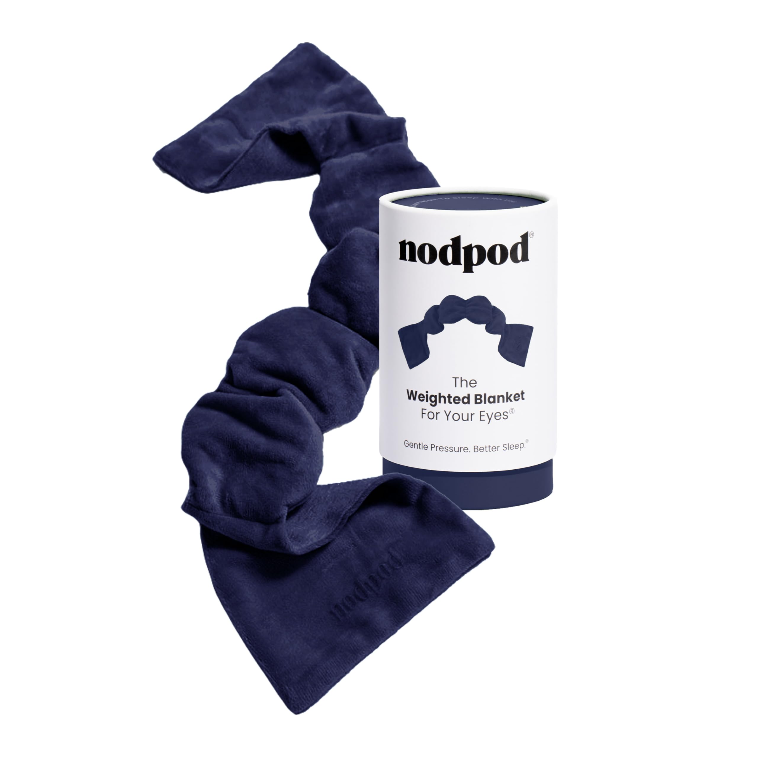 Nodpod Gentle Pressure Sleep Mask | Patented Light Blocking Design for Sleeping, Traveling & Relaxation - Black Onyx