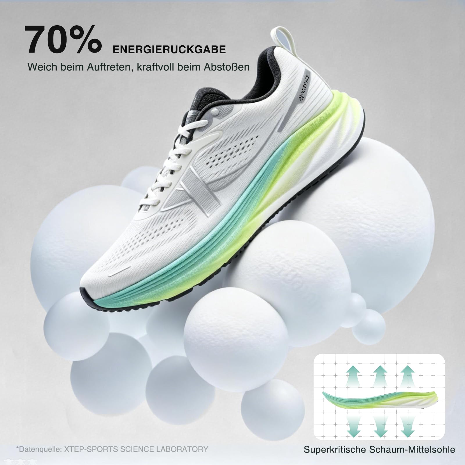 XTEP Zapatillas de correr para hombre extraanchas, zapatillas de correr para hombre, extraanchas, pies anchos, zapatos de correr, amortiguados, transpirables, fitness, gimnasio, zapatillas deportivas