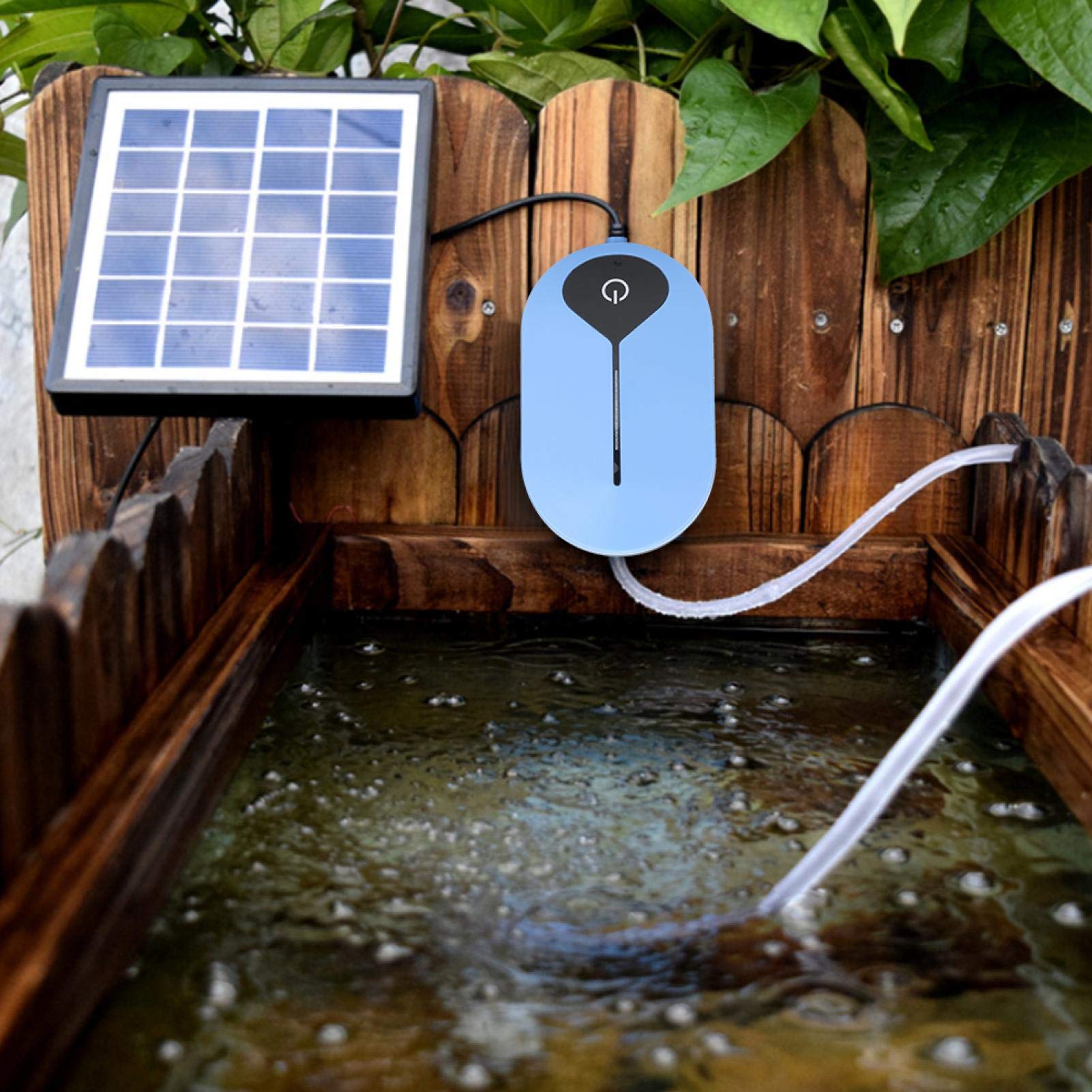 Pompa a Fontana di Ossigeno Solare, Kit Pompa sommergibile per irrigazione ad energia Solare con Tubo di Ossigeno per Acquario e Pietra a Bolle d'Aria,
