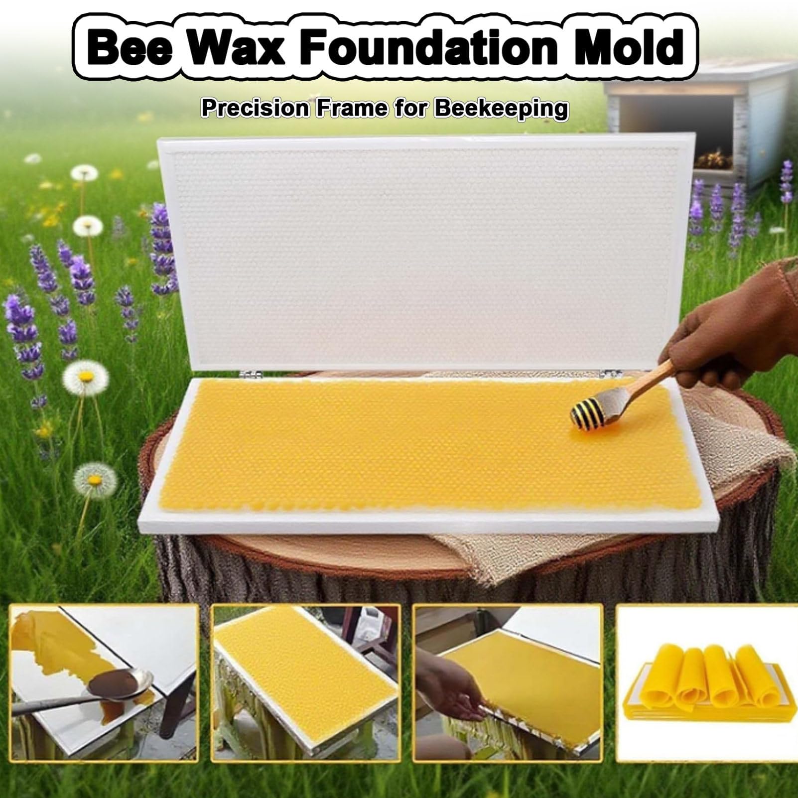 Máquina para láminas de cera de abeja, molde para láminas de cera de abeja, máquina para moldear cera de abeja, molde para estampar cera de abeja, ojos de cámara de 4,8/5,35 mm, suministros 4.9mm