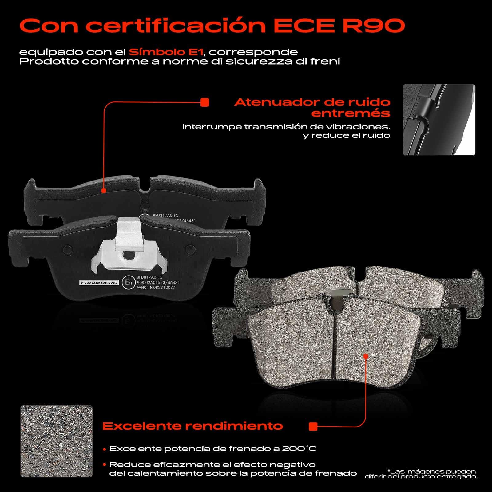 Frankberg 2 discos de freno + 4 pastillas de freno delanteras 34116858910 | Compatible con: Serie 1 F20, Serie 1 F21, 2 Coupé F22 F87, 2 Cabriolet F23