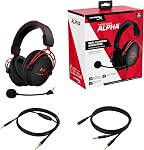 HyperX Cloud Alpha Gaming Headset - Dual Chamber Drivers - Award Winning Comfort - Durable Aluminum Frame - Detachable Microphone - Works with PC, PS4, PS4 PRO, Xbox One, Xbox One S (HX-HSCA-RD/AM) (Renewed)