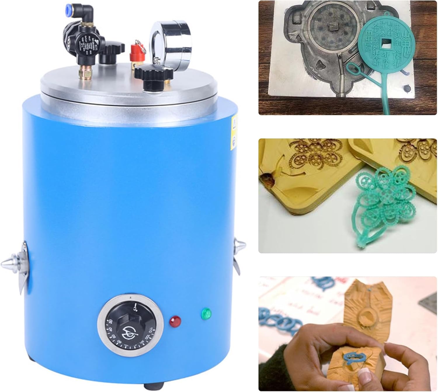 2.2L Wax Injector, 500W Wax Injector Machine, Adjustable Temperature 30℃-110℃ Wax Casting Machine, Round Barrel Mold Casting Wax Injection Wax Machine for Jewelry Wax Injection