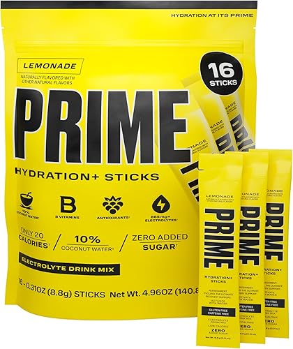 Miniatura 7 de PRIME - Barritas de hidratación en polvo de una sola porción, electrolitos en polvo para consumir sobre la marcha, bajo en azúcar, sin cafeína,