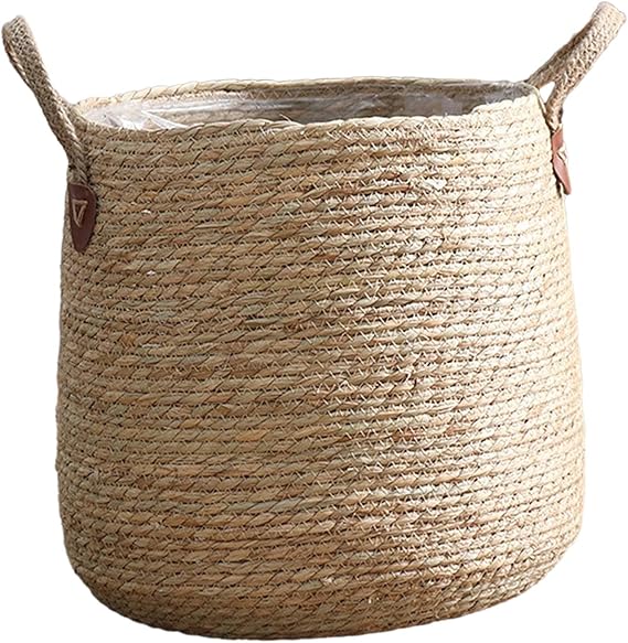 Bothyi Woven Plant Basket Decorative Storage Basket Large Capacity Flower Pots
