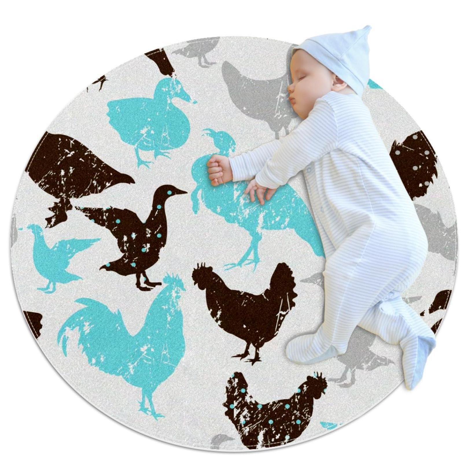Tapis de salle de bain rond style campagnard pour votre chambre à coucher