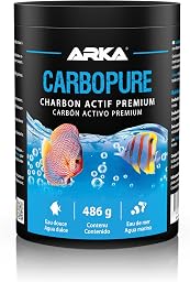 Carbón Activo Acuario – ARKA Carbopure 1000 ml / 486 g – Elimina turbidez, restos de medicamentos y colorantes – Agua Clara en Horas – Dulce y Marino – Lavado ácido y Activado al Vapor