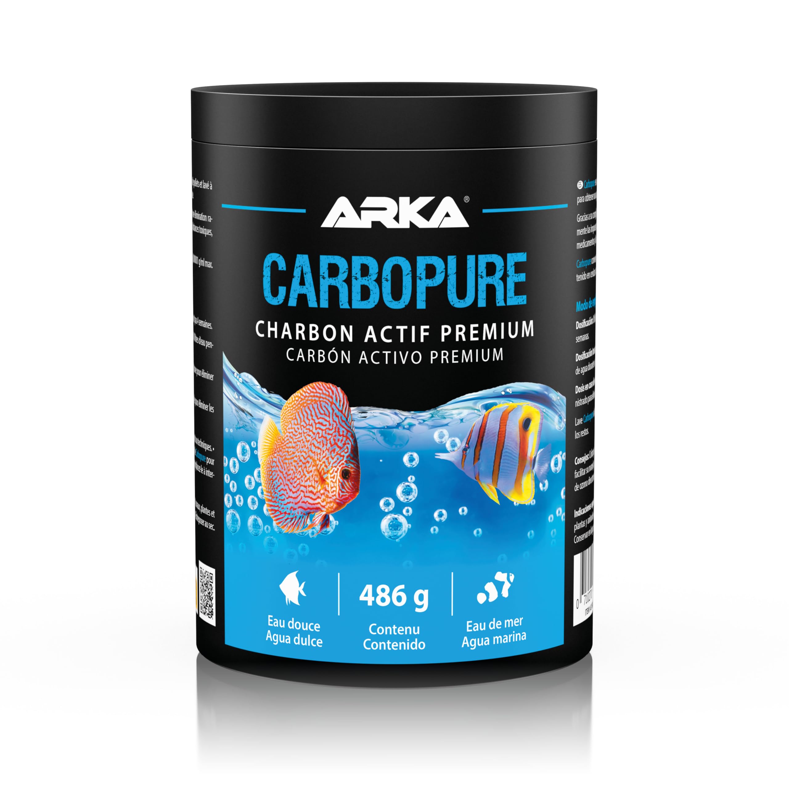 Carbón Activo Acuario – ARKA Carbopure 500 ml / 243 g – Elimina turbidez, restos de medicamentos y colorantes – Agua Clara en Horas – Dulce y Marino – Lavado ácido y Activado al Vapor — view 10