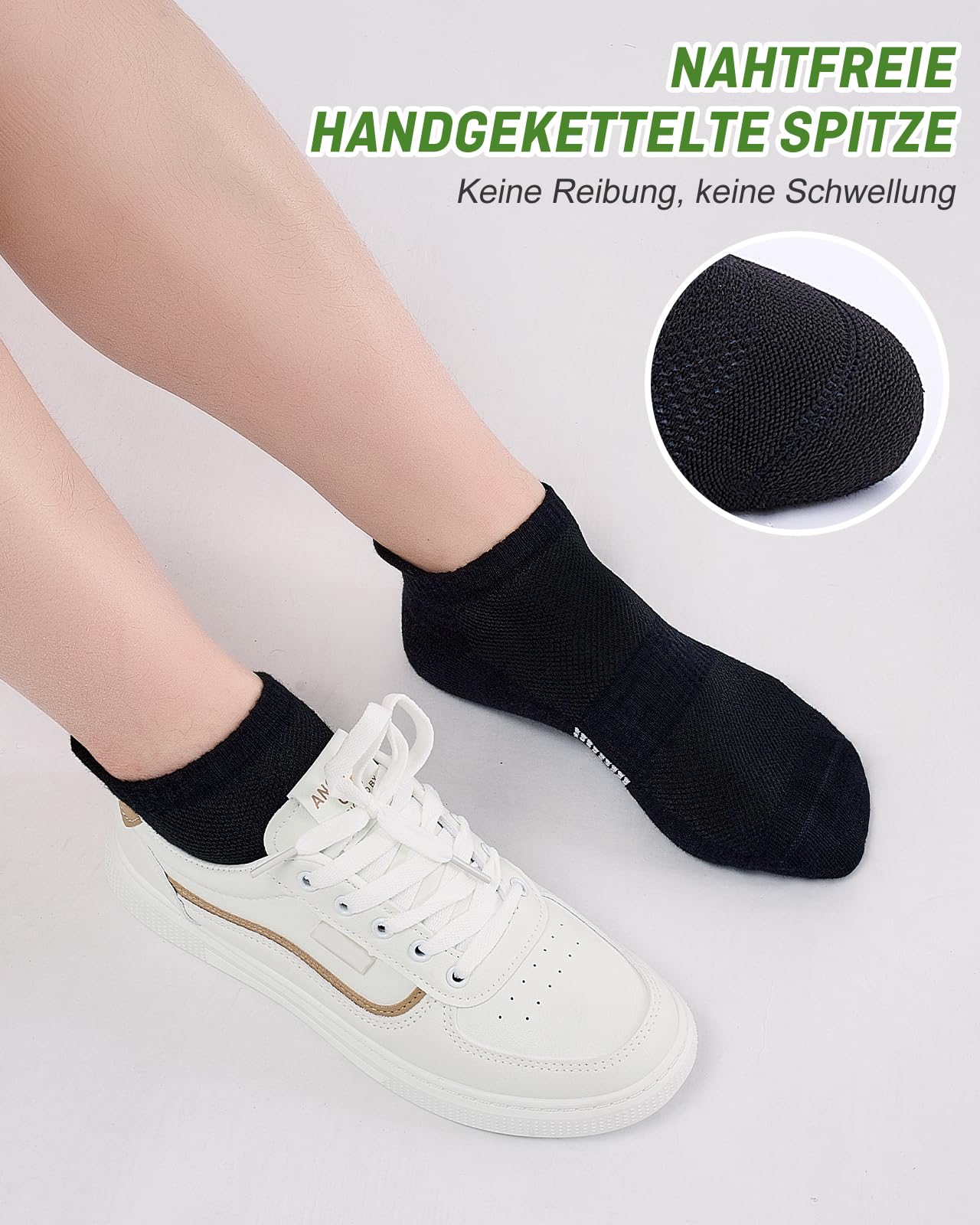 inWarm 6 paia di calzini da ginnastica in bambù，traspiranti，running e sportivi per donna, corti e confortevoli, con elegante confezione regalo per donne e ragazze