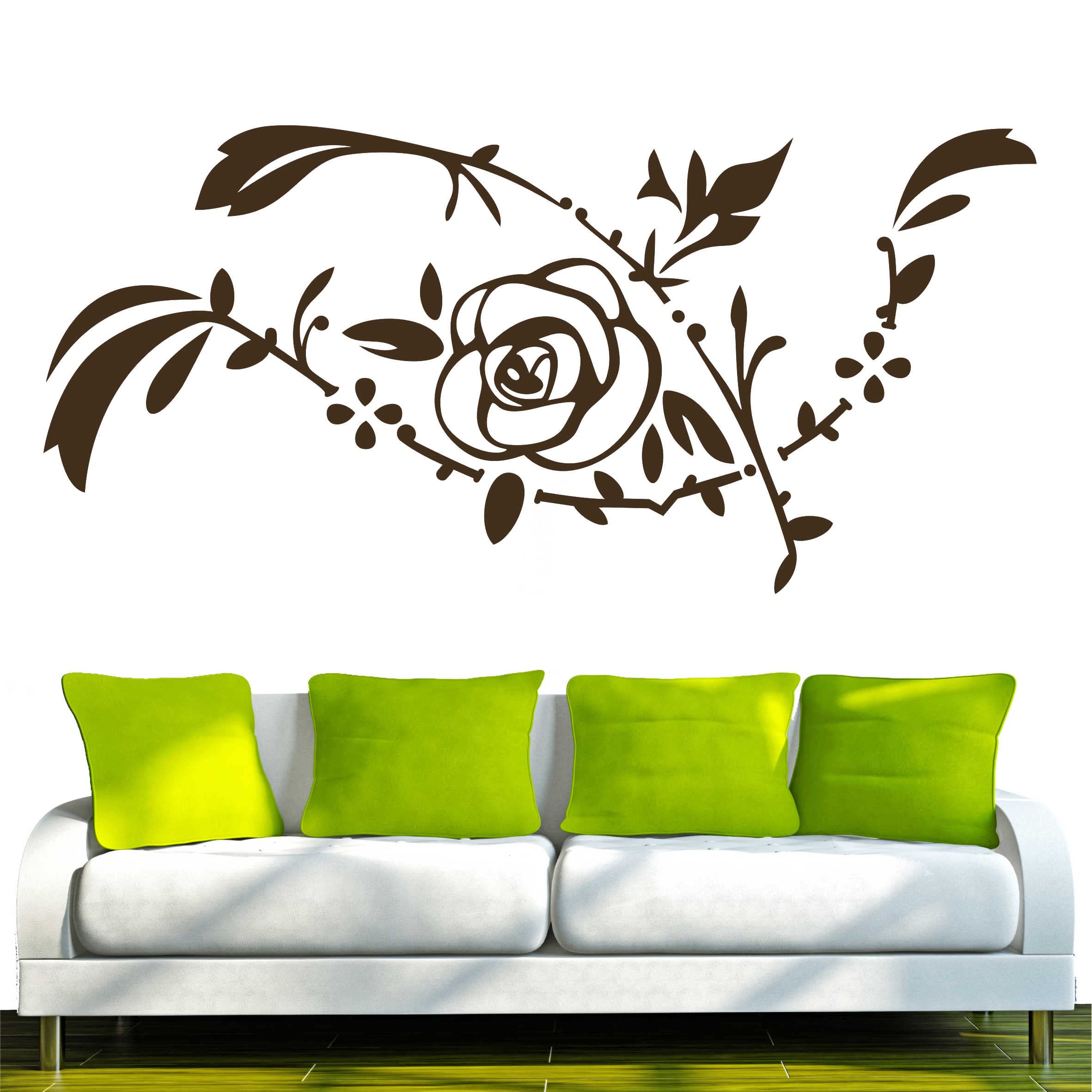 INDIGOS UG - Decalcomanie da muro - adesivi da parete - Murale - Giallo, 120 x 102 cm - Decorazione per soggiorno, camera dei bambini, ufficio, scuola