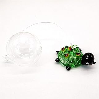 TYUTYU Cristales Adorno de Vidrio Flotante Miniatura Mar Animal Figurine Home Aquarium Fish Tank Decor Accesorios Arte Colgante Ornamento (Color : Red, Size : About 3cm 4cm)