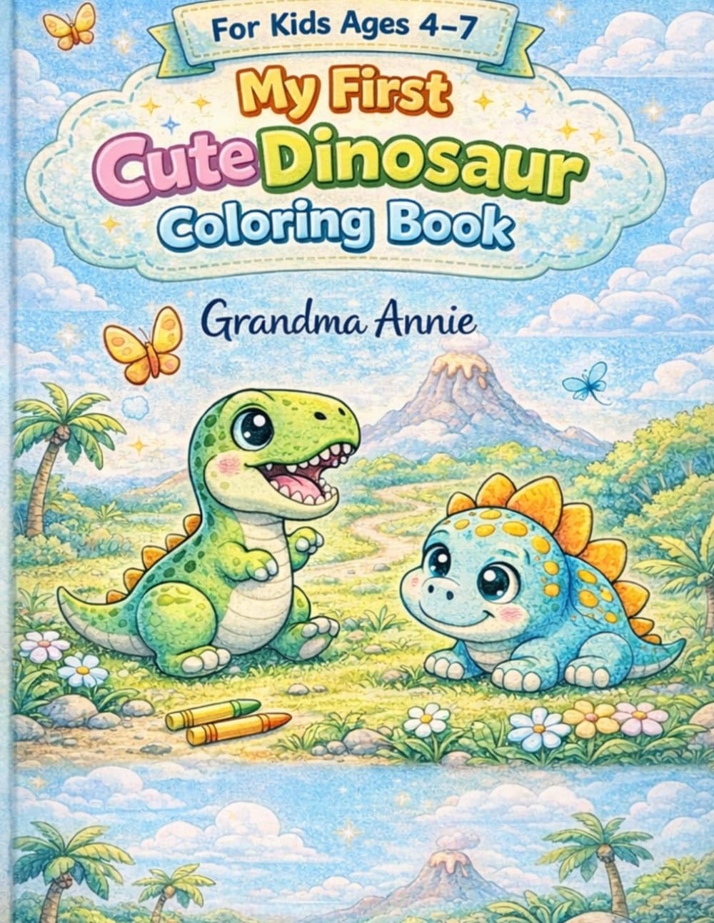 My First Dinosaur Coloring Book: For Kids Ages 4-7