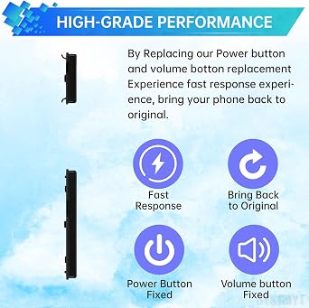 Power Switch Volume Button Replacement for Samsung Galaxy A50 Black