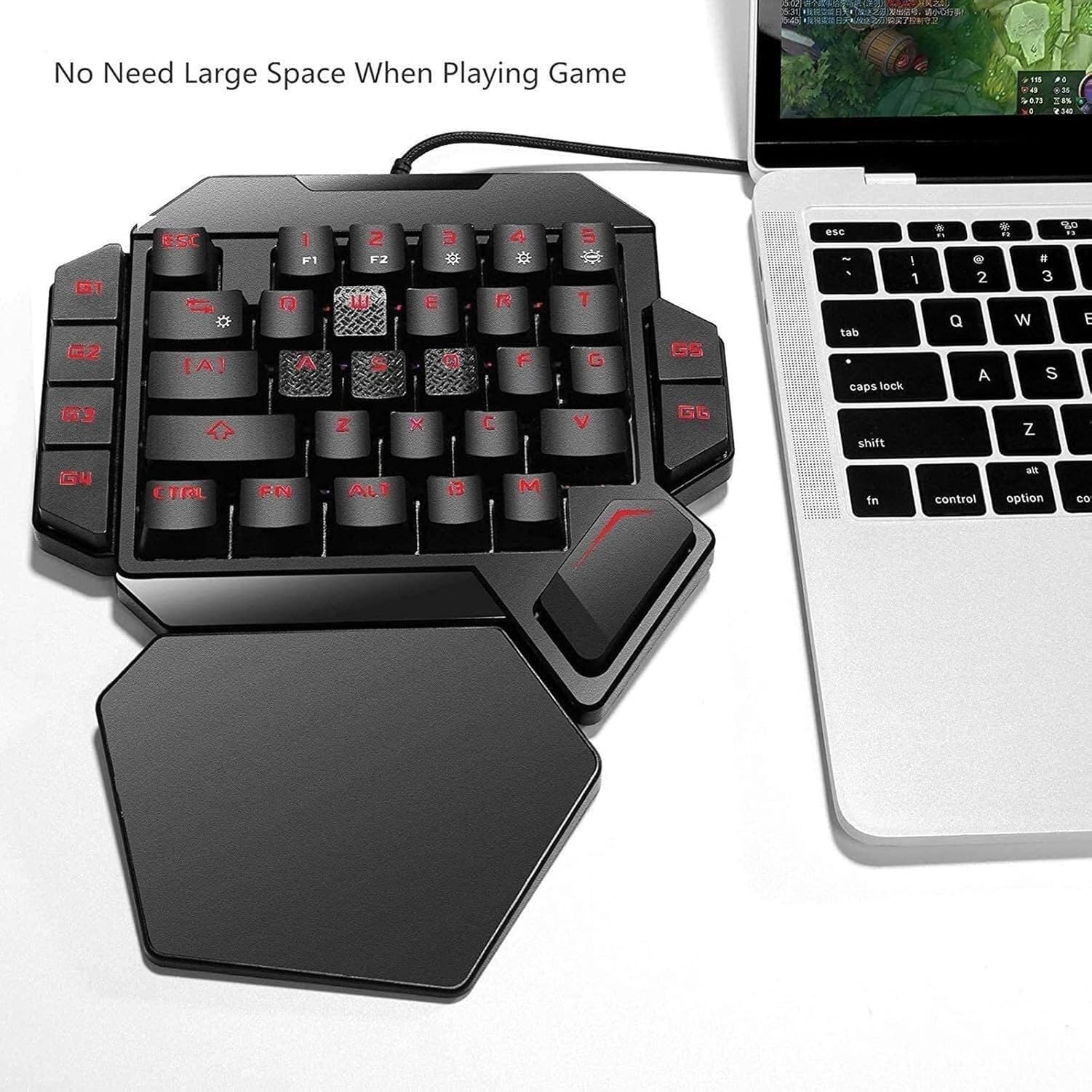 Klawiatura i Mysz do Gier, Klawiatura imitująca mechaniczną USB Gamer z Podświetleniem RGB dla PC