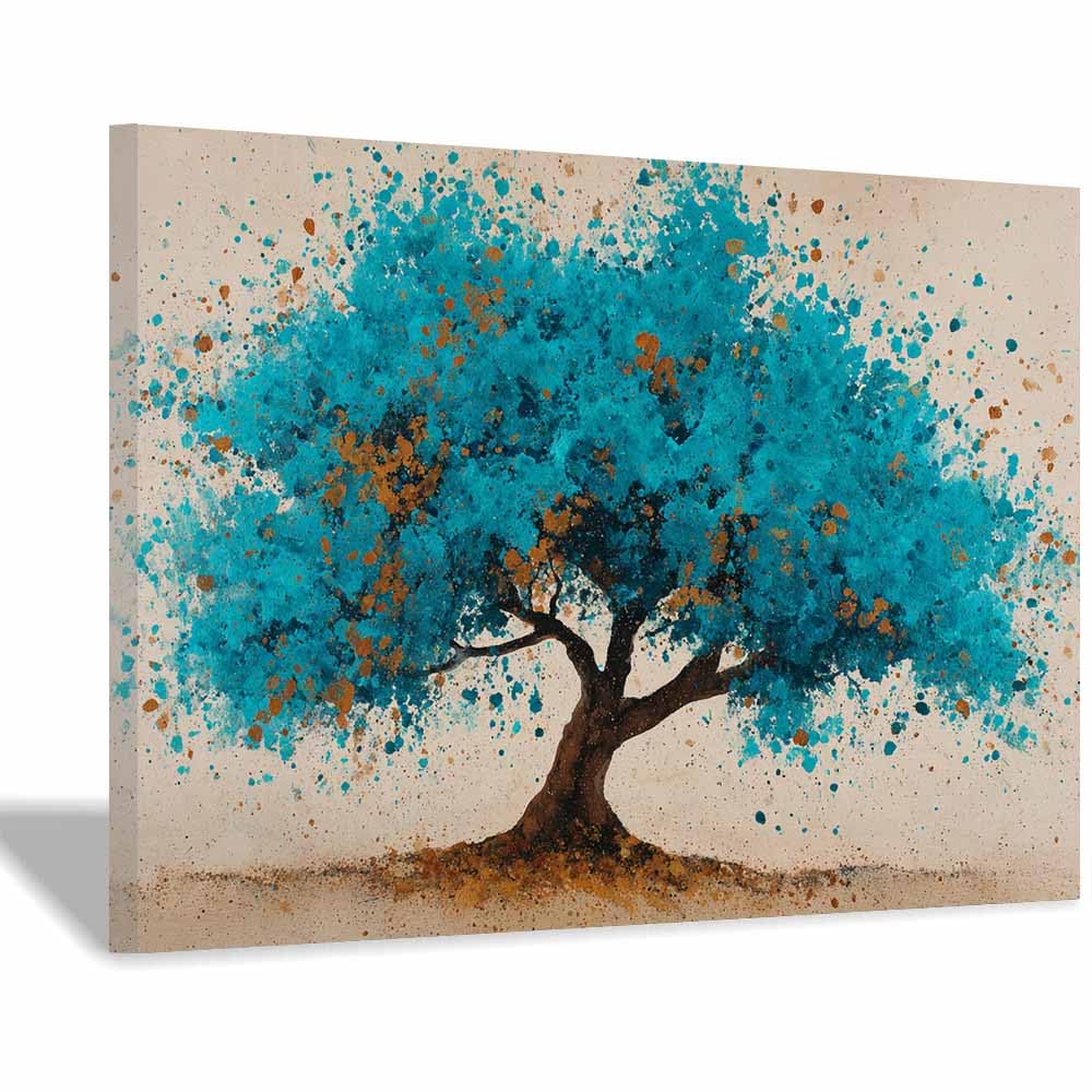 HOQIU Wall Pictures Cosmicse e lights Tree tree poster, landscape wall art, for Living Room Bedroom Bathroom.(Multicolor)-70x100cm Framed