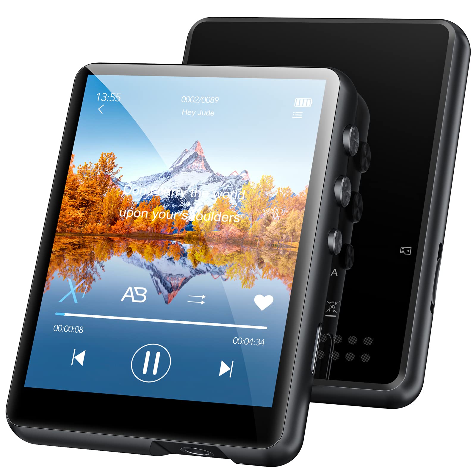 MECHEN MP3プレーヤー Bluetooth5.3 デジタルオーディオプレーヤー 超軽量 ミニ音楽プレーヤー 32GB内蔵 128GBまで拡張可能 HIFI スピーカー内蔵 2.4インチタッチスクリーン FMラジオ・録音・ 電子ブック・動画・写真閲覧等の機能搭載 TELEC認証済み 操作簡単 日本語説明書付き ブラック