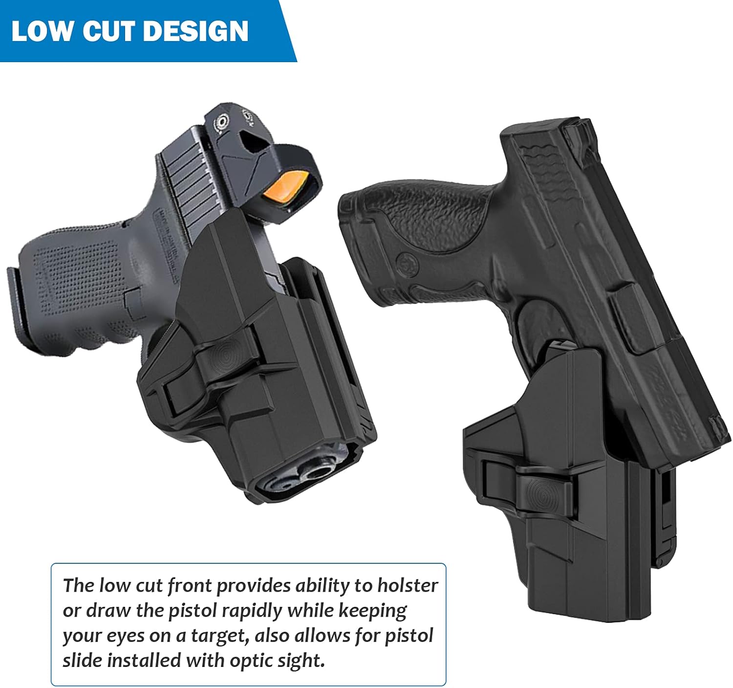 S&W M&P Shield/Shield Plus OWB Holster, Forefinger Release, Right-Hand, 9mm/.40, 3.1'' Barrel