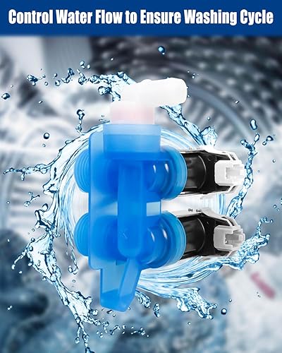 Miniatura 4 de Válvula de entrada de agua apta para lavadora Whirlpool Maytag, válvula de agua para lavadora de ropa de carga frontal, reemplazar WPW10289387