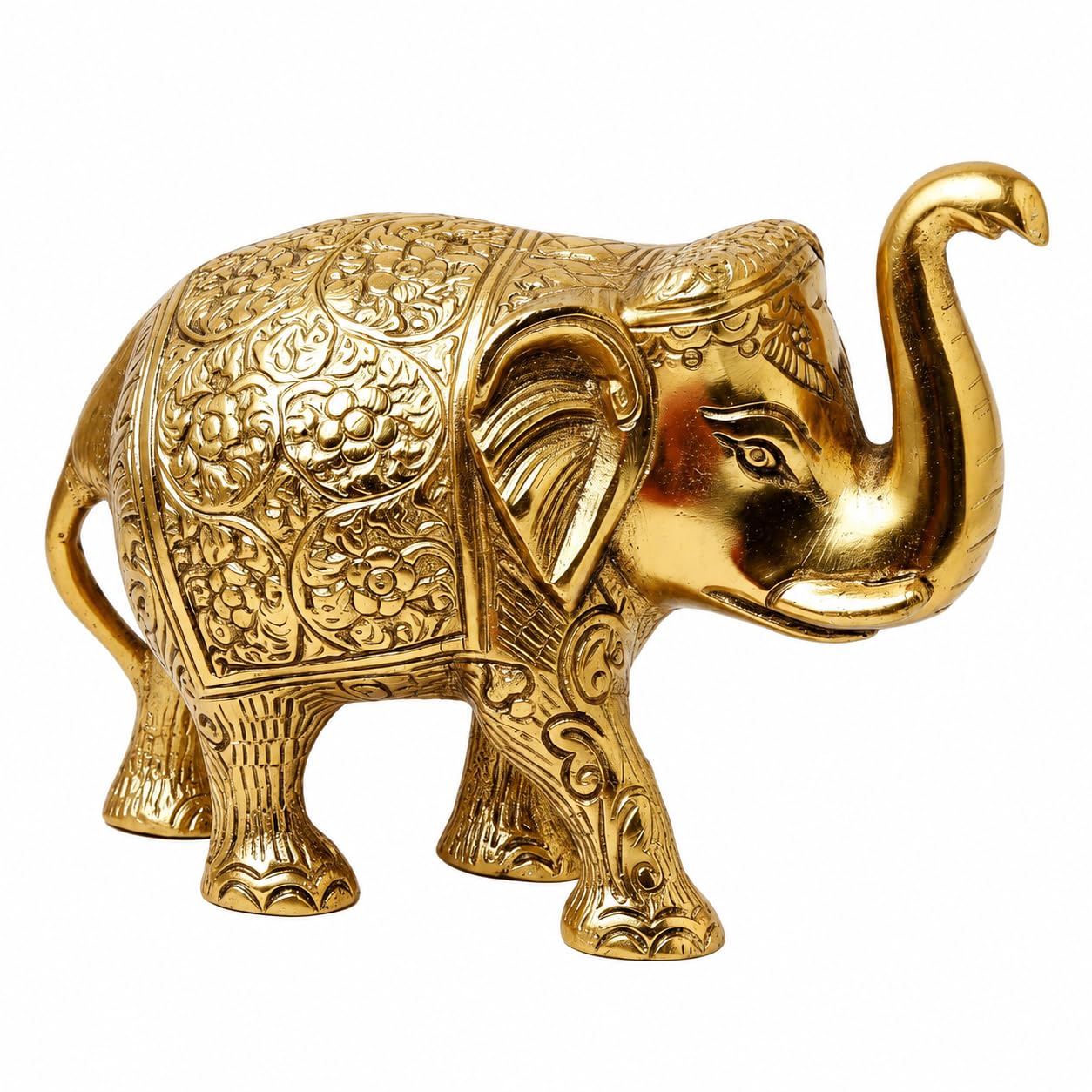 Gold Plated Elephant Showpiece - DreamKraft -1 Gold Plated Elephant Showpiece - DreamKraft -1