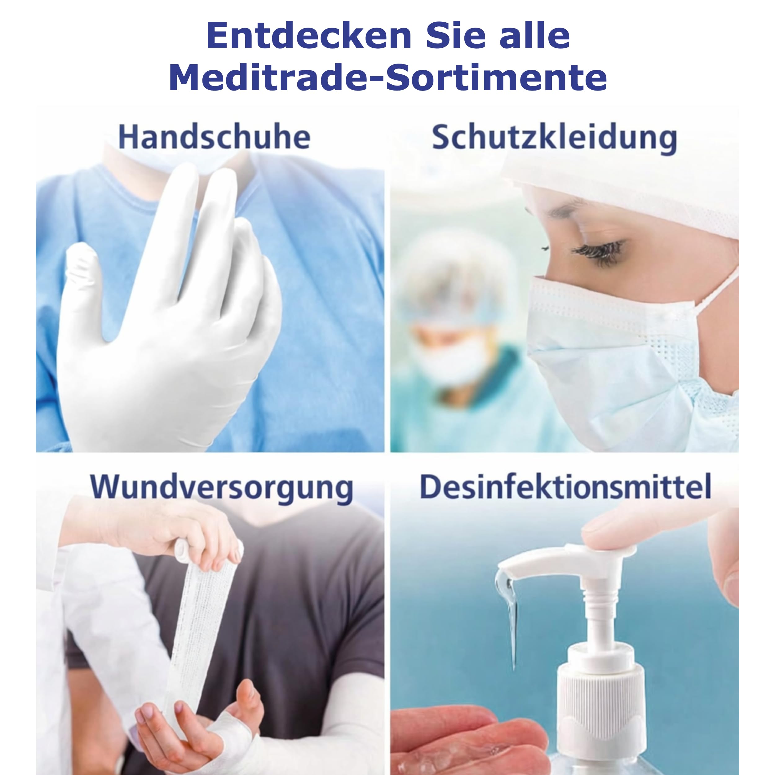 Meditrade Gentle Skin® compact+ Einweghandschuhe natur - puderfrei, mikrogeraut, griffig, Latex Untersuchungshandschuhe für Industrie, Haushalt & Reinigung - Extra Klein - 10er-Pack à 100 Stück