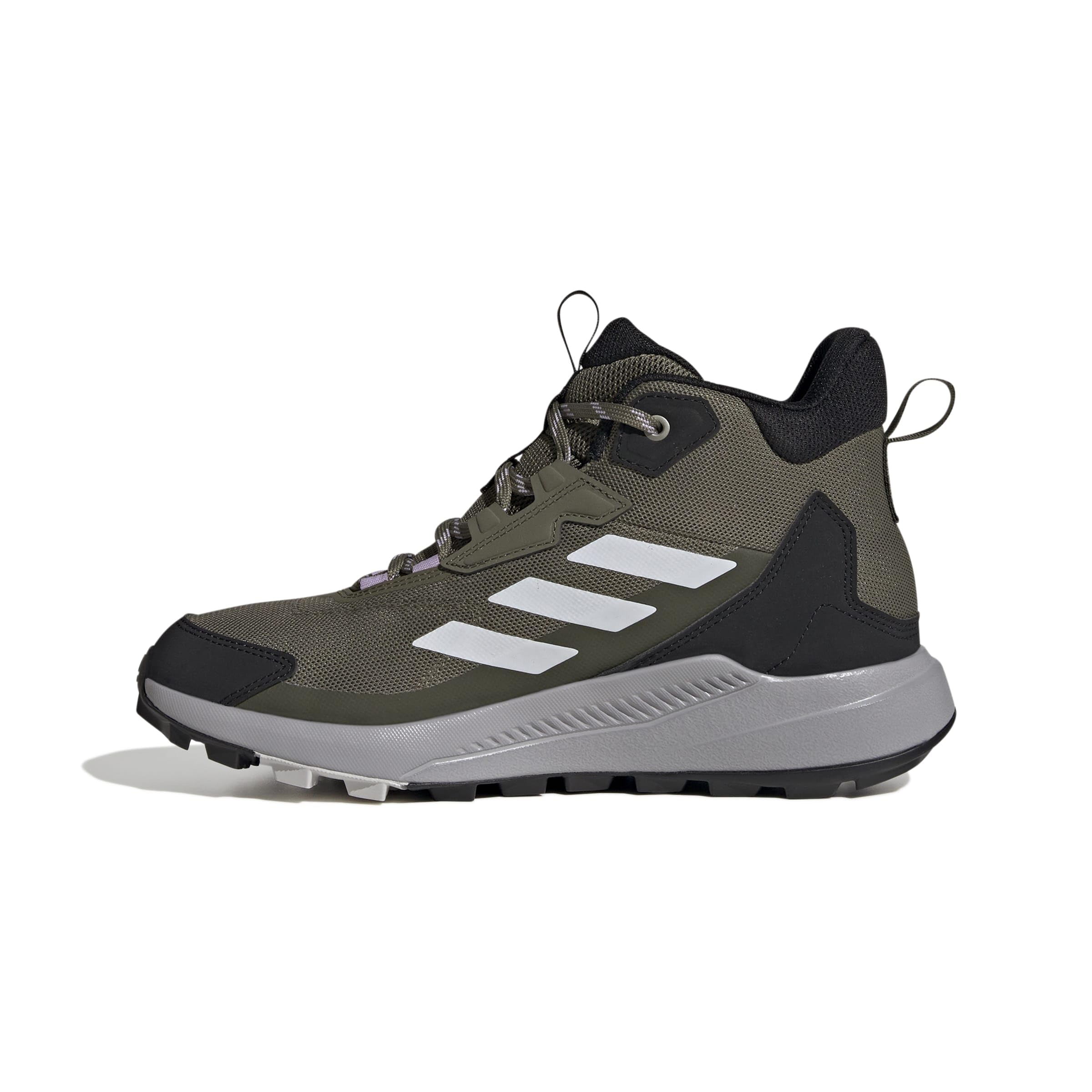 adidas Women's Terrex Anylander Mid Hiking Shoes, Olive strata/Dash Grey/Night Cargo, 7.5 UK