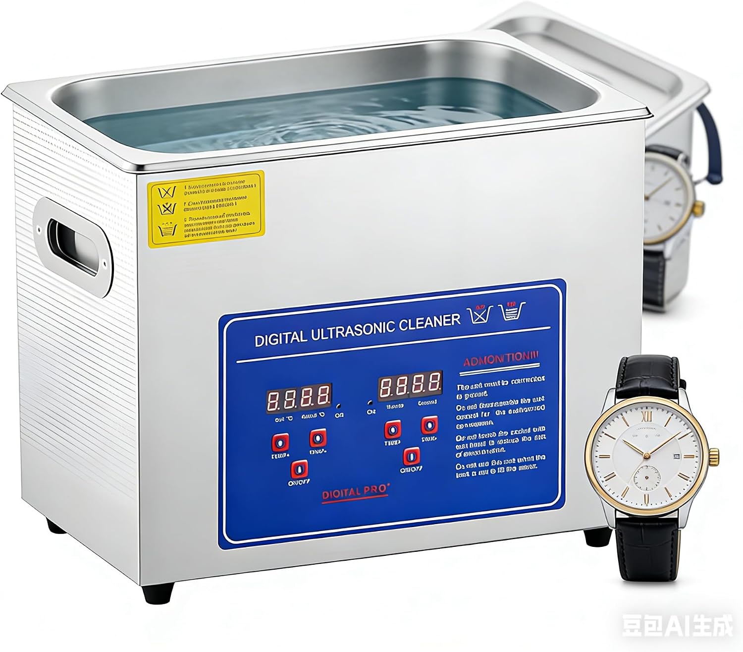 30L Ultrasonic Cleaner with Heater, 40kHz Industrial Stainless Steel Jewelry & Watch Cleaning Machine, Digital Timer for Rings, Necklaces & Professional Use
