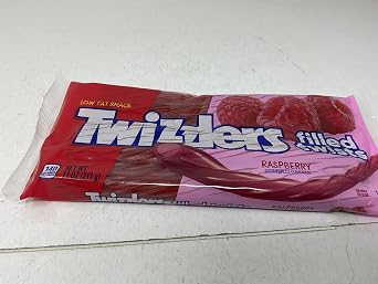 Chewy Raspberry Flavored Licorice Style Filled Twists Candy, 11 oz by Twizzlers