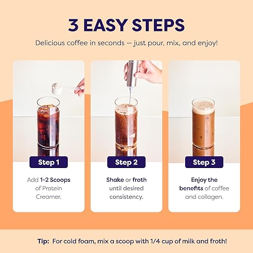 Miniatura 6 de Crema de café con proteína de caramelo salado, colágeno criado en pastos alimentados con pasto - Soporte para cabello, piel y uñas, MCT que aumentan